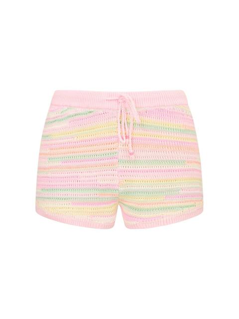 LoveShackFancy Windly Cotton Knit Shorts multi