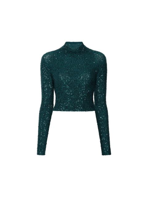 Cashmere Sequin Cropped Top