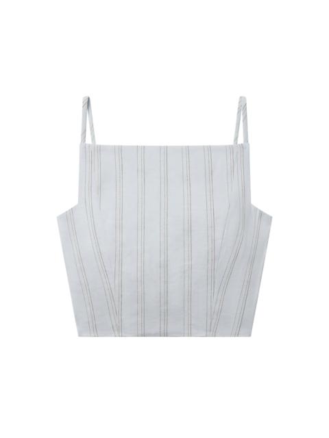 A.L.C. Elliott Linen Pinstripe Top