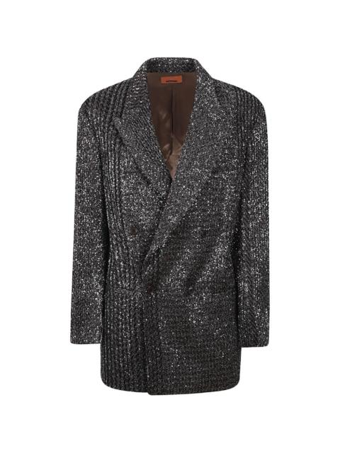 Missoni sequin-embellished double-breasted jacket
