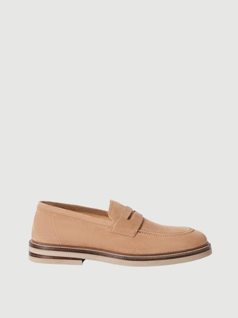 Brunello Cucinelli Suede penny loafers