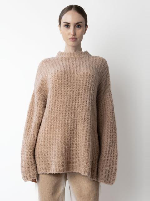 LAPOINTE Plush Boucle Oversized Crew Neck