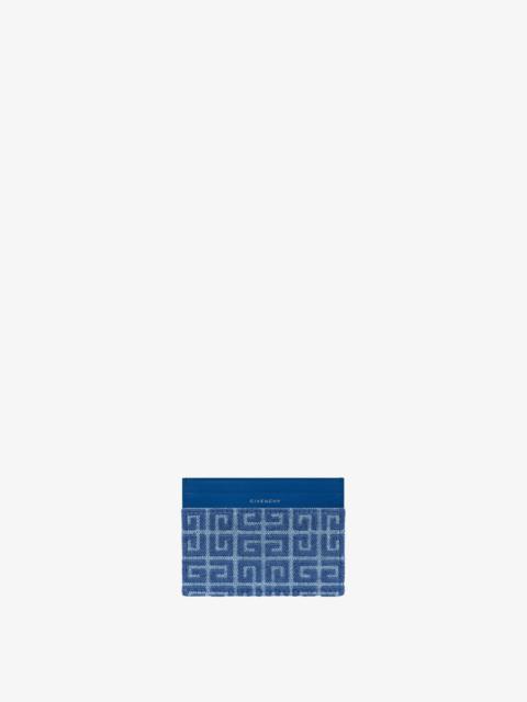 Givenchy GIV CUT CARD HOLDER IN 4G DENIM AND LEATHER