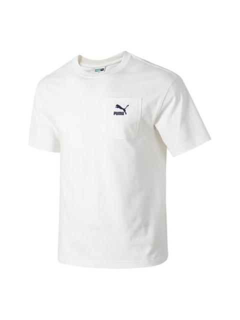 PUMA Logo Pocket T-shirt 'White' 626858-65