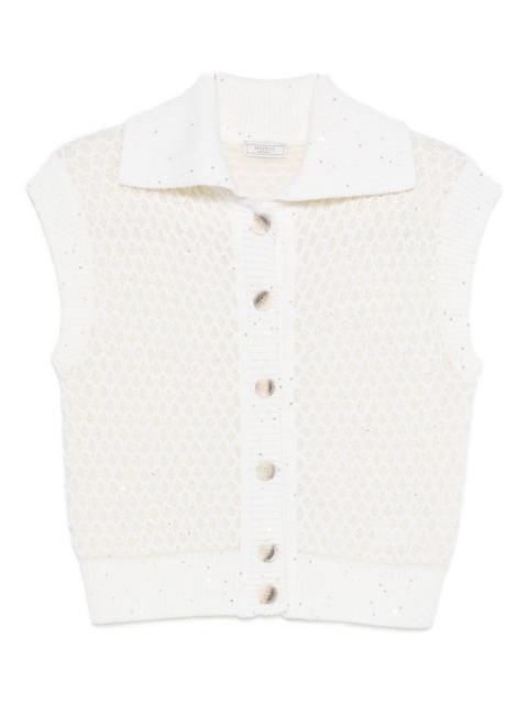 PESERICO embellished buttoned vest