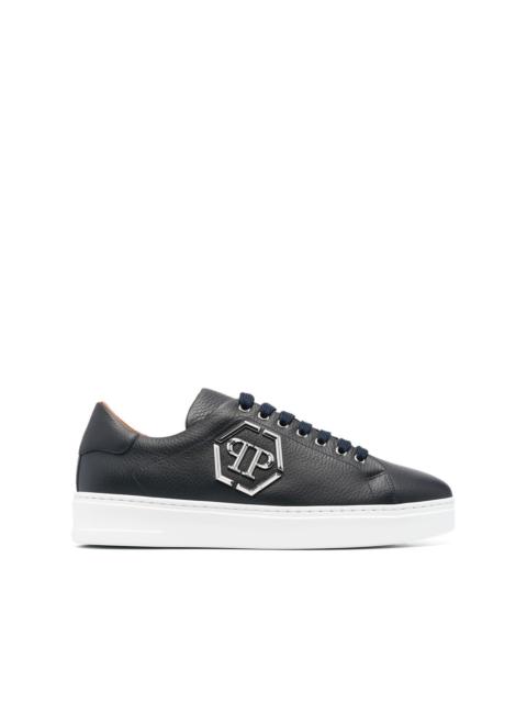 PHILIPP PLEIN leather low-top sneakers