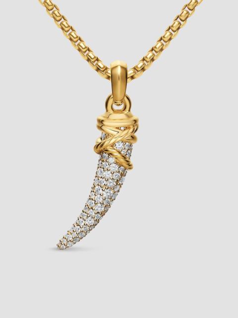 DAVID YURMAN Women's Pavé Tusk Amulet in 18K Yellow Gold with Diamonds, 28.8MM - Gold
