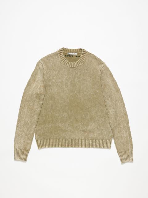 Acid wash jumper - Olive green