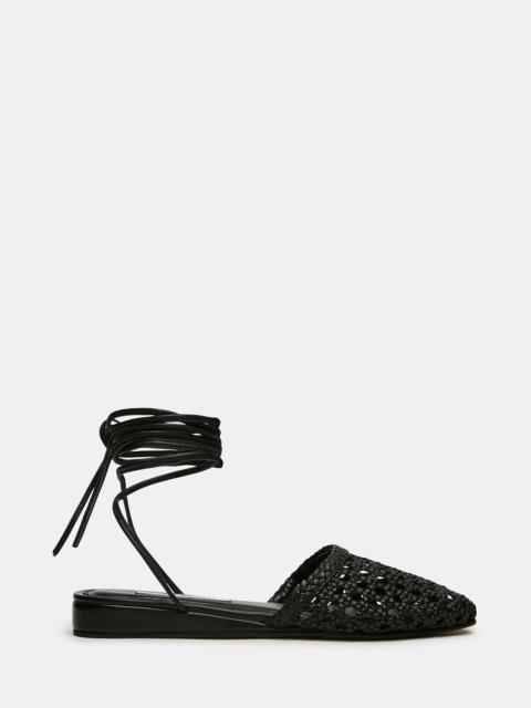 STEVE MADDEN FLUTTER BLACK LEATHER