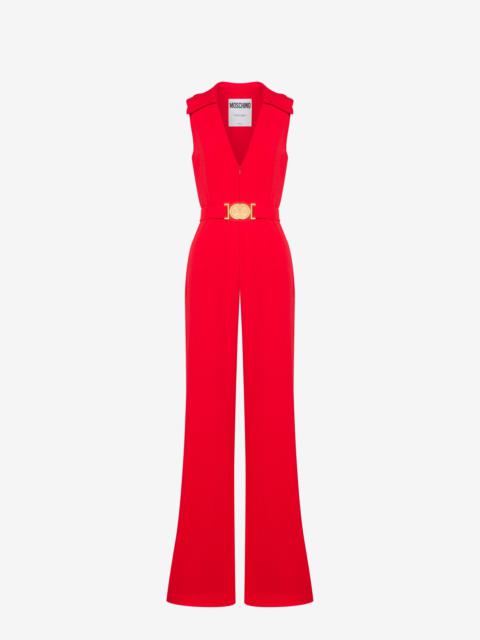 Moschino DOUBLE SMILEY®LOGO ENVERS SATIN JUMPSUIT