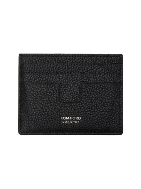 TOM FORD Black Grain Leather Classic Card Holder