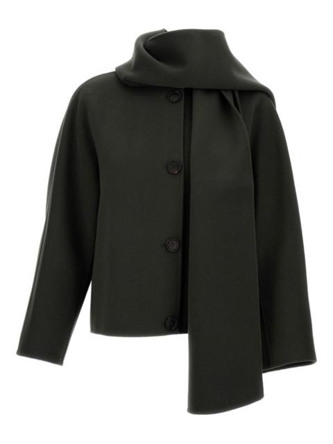 'S Max Mara button-fastening scarf-neck jacket