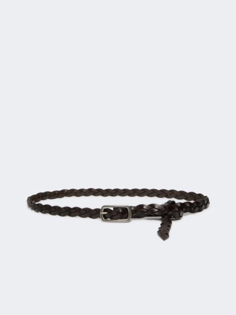 WEEKEND Max Mara Woven leather belt - DARK BROWN