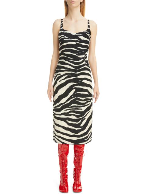 Dozz Zebra Print Sheath Dress