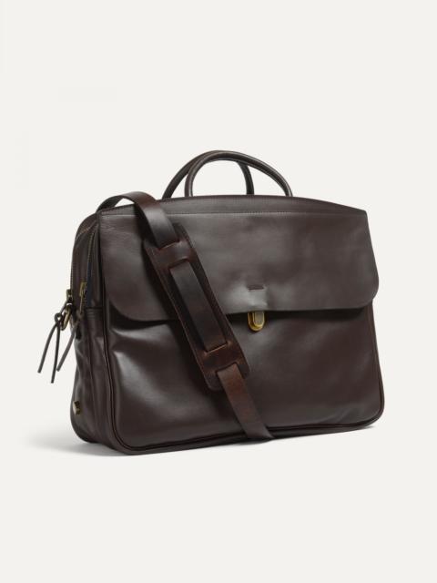 Bleu de Chauffe ZEPPO DUO BUSINESS BAG - LISCIO BROWN