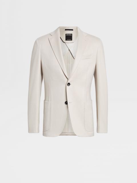 ZEGNA WHITE OASI CASHMERE SHIRT JACKET