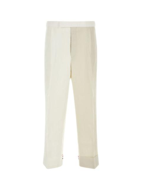 Two-tone linen pant