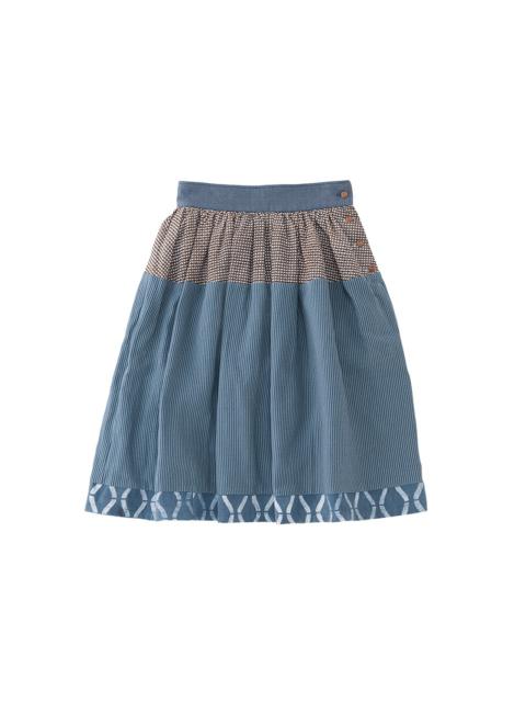 visvim ELEVATION MID SKIRT (W.YARN-MULTI) BLUE