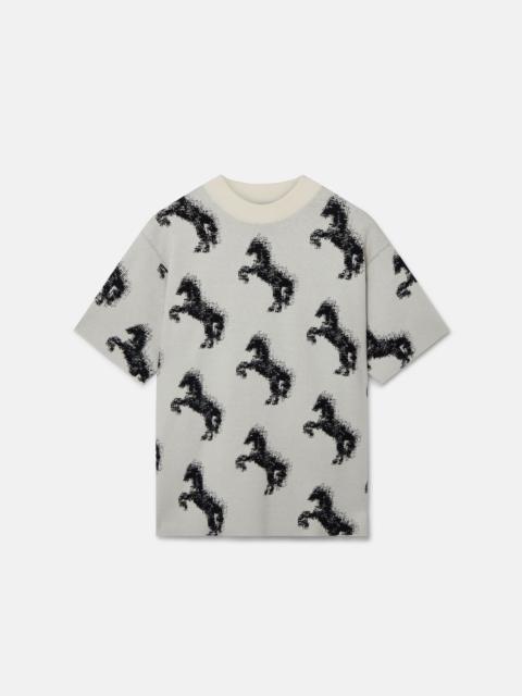 Pixel Horse Jacquard T-Shirt