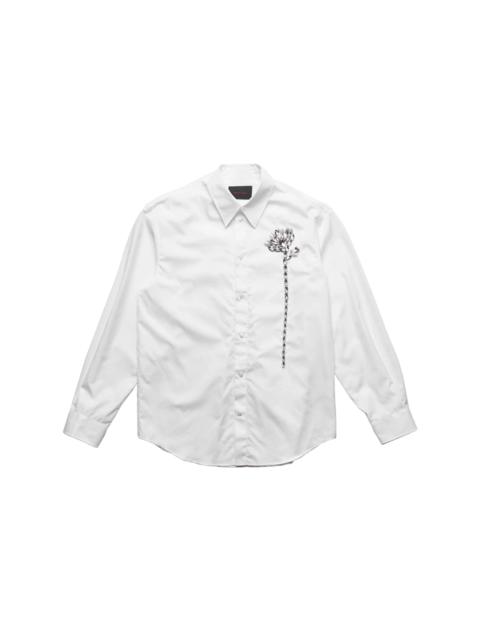 Simone Rocha Simone Rocha Classic Shirt W/ Crystal Carnation White