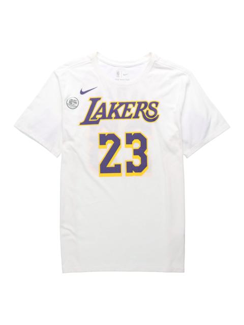 Nike 나이키 NBA 저지 짧은 소매 한정 Lakers LeBron James 23 Asia Edition 화이트 AR4888-109