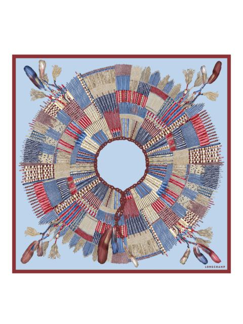 Longchamp Collier Massaï Silk scarf 90 Mahogany - Silk