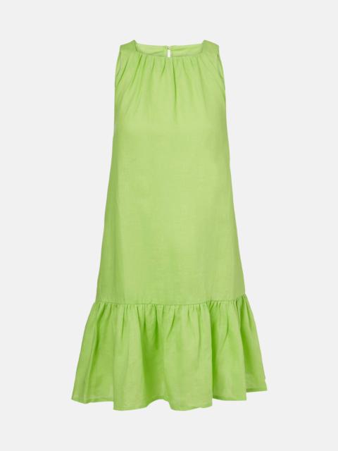 ASCENO Adana linen minidress