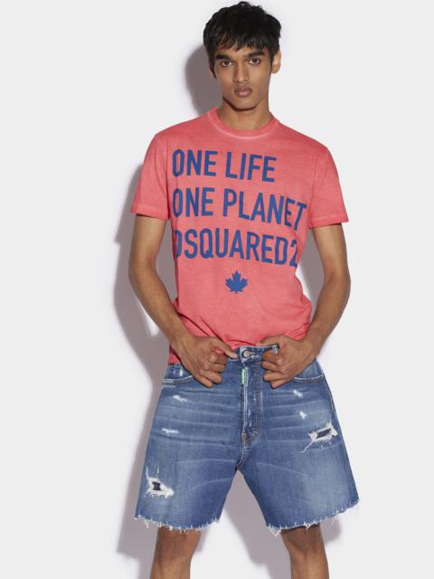 DSQUARED2 GREEN TAB ORGANIC COTTON BOX SHORTS