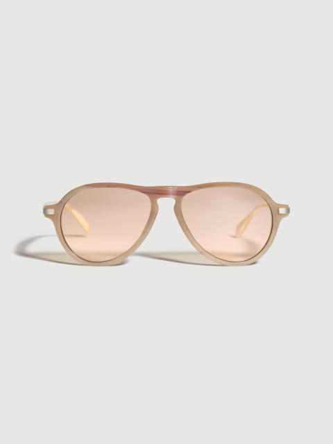 Brunello Cucinelli Leda acetate aperitif frame with extra blue-light blocking lenses