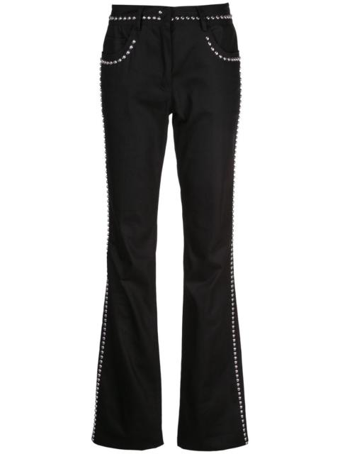 GIAMBATTISTA VALLI stud embellished flared trousers