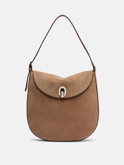 SAVETTE Tondo Large suede shoulder bag