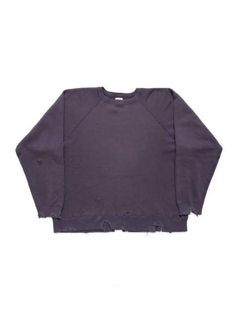FULLCOUNT Fading Raglan Sleeve Sweatshirt - Egg Plant
