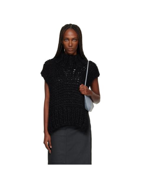 ISSEY MIYAKE Black November Silk Mohair Hand-Knit Vest