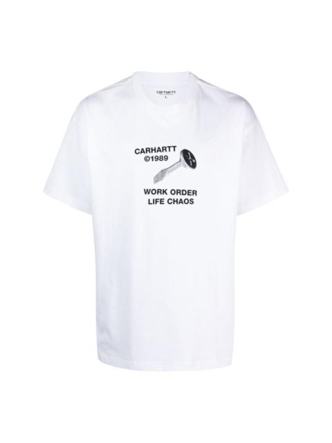 slogan-print cotton T-shirt