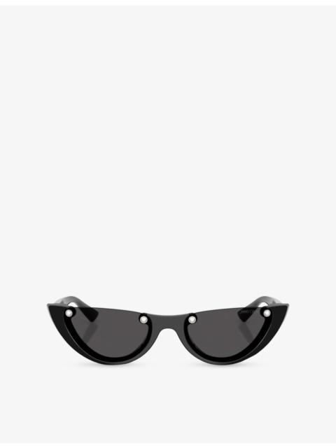 JIMMY CHOO JC5049HU Cat-Eye Acetate Sunglasses