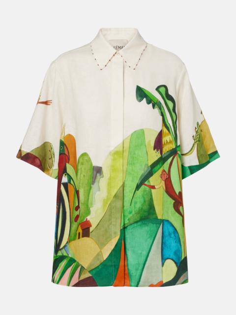 ALÉMAIS x Mokshini linen bowling shirt