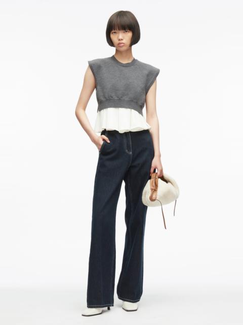 3.1 Phillip Lim Fine-gauge Merino Flounce Hem Tank
