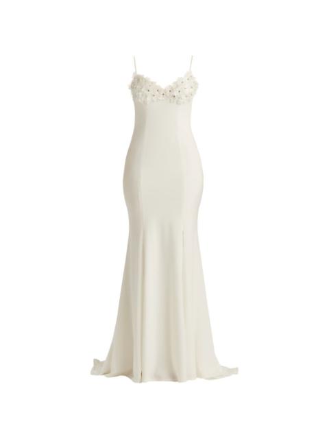 TADASHI SHOJI floral-appliqué maxi dress