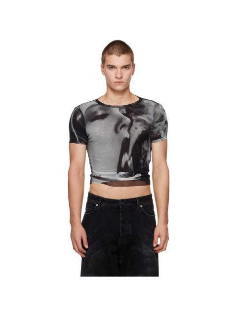 Jean Paul Gaultier Black & Gray 'The Smoking Women' Baby T-shirt