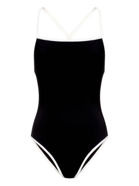 Loulou de Saison Itak square-neck criss-cross swimsuit