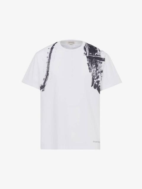 Alexander McQueen Men's Fold Harness T-shirt in White/black