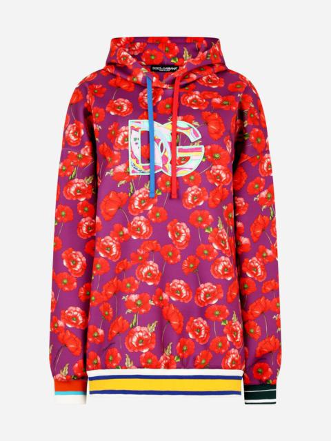 Dolce & Gabbana Garden-print jersey hoodie