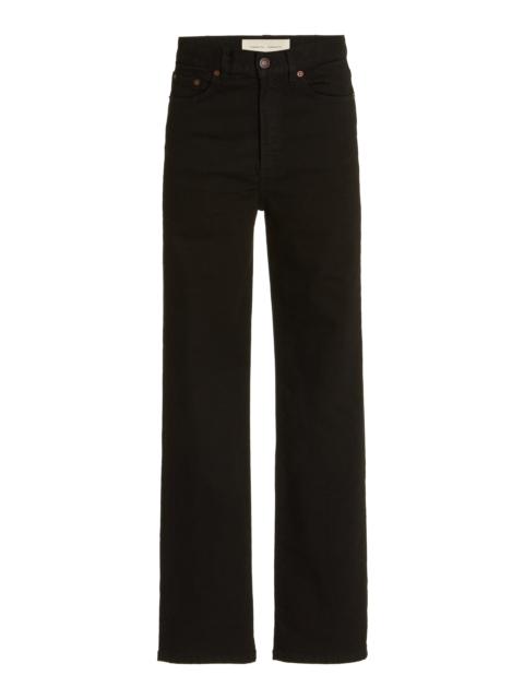 JEANERICA Eiffel Stretch High-Rise Straight-Leg Jeans black
