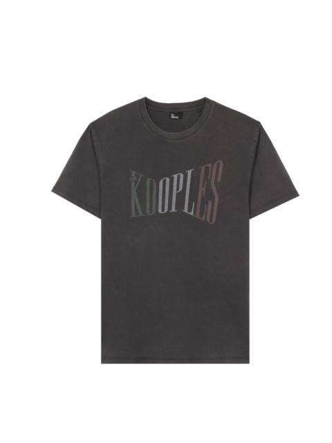 The Kooples THE KOOPLES BLACK T-SHIRT WITH FADED SCREEN PRINT