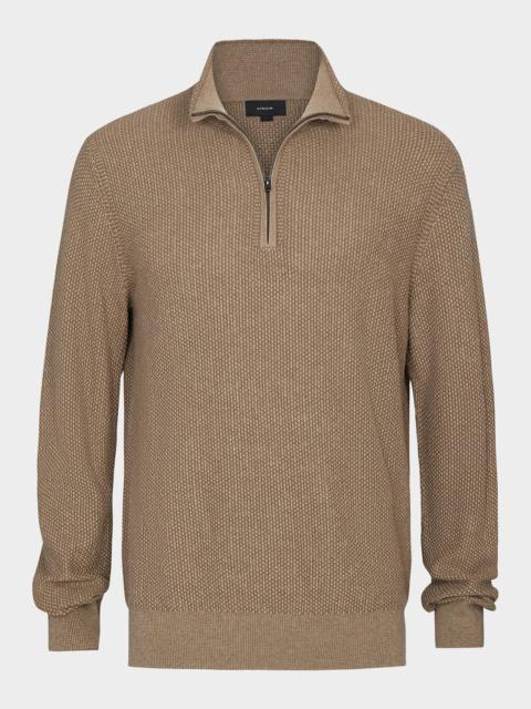 Vince Men's Geometric Jacquard Quarter-Zip Sweater