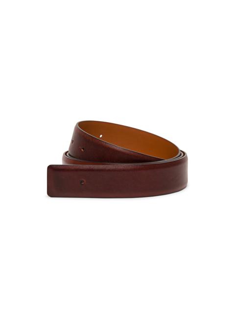 Brown leather belt strap