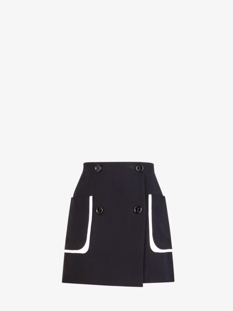 FENDI Black cady skirt