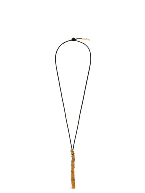 Loewe Asparagus pendant in calfskin and brass