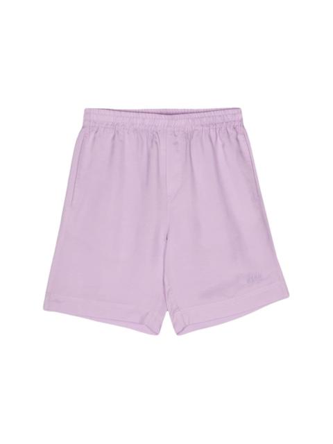 MSGM logo-embroidered shorts