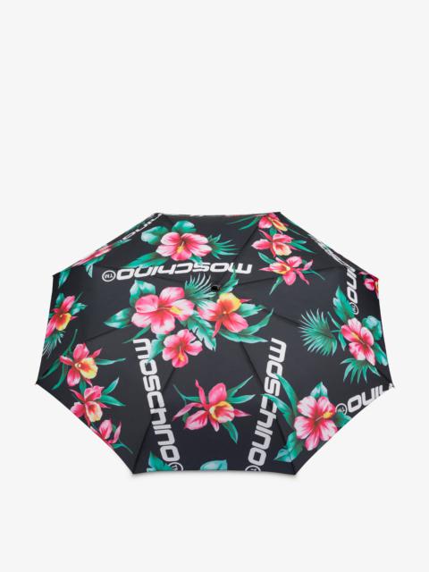 Moschino HIBISCUS PRINT OPENCLOSE UMBRELLA